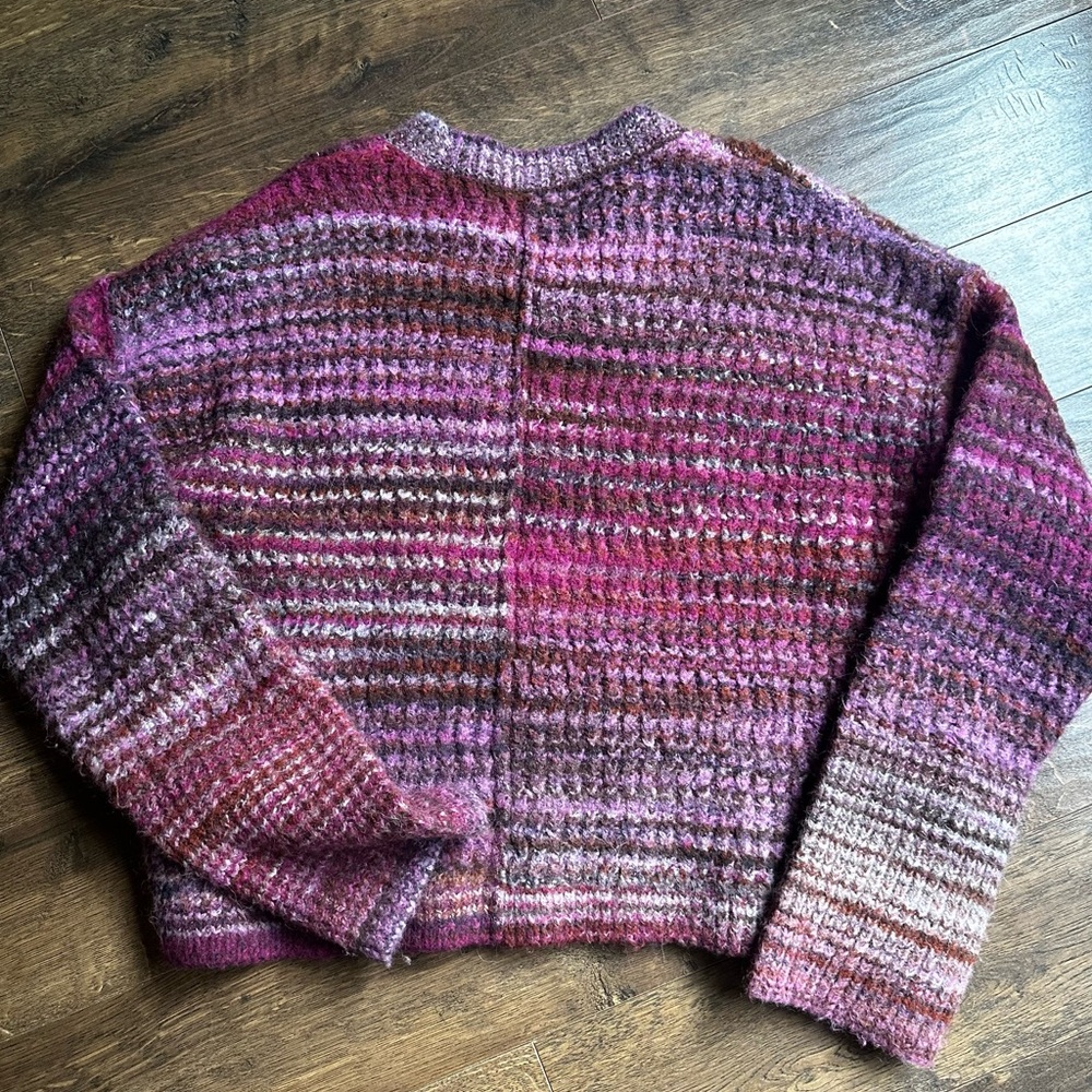 Madewell Purple and Pink Striped Sweater - Picture 3 of 4